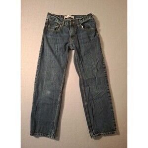 Levi's 505 Women's 16 R 28/28 Straight Leg Dark Wash Cotton Blend Stretch Jean